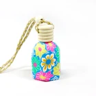 Glass 8ml 10ml Polymer Clay Hanging Car Perfume Diffuser Glass Bottle