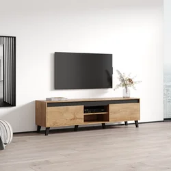wholesale High Gloss modern wooden TV stand LED light Living room storage TV cabinet Sets Floating Entertainment Center For TVs