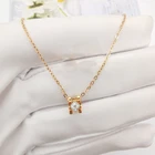 Necklace Natural Luxury Real Gold Jewelry 18K Pure Gold Necklace Natural Diamond Illusion Setting