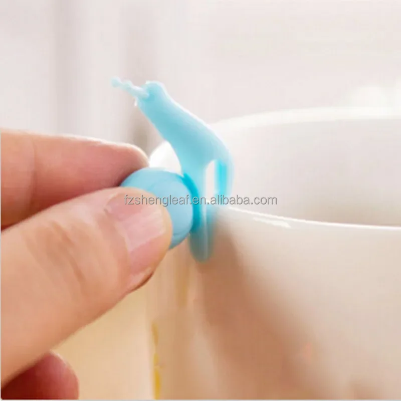 product food grade bpa free heat resistant multi function snail shape silicone cartoon drink markers tea bag spoon clips holders-5
