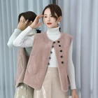 Fur Vest 2020 Autumn And Winter New Casual Fashion 100% Wool Solid Color Ladies Fur Vest