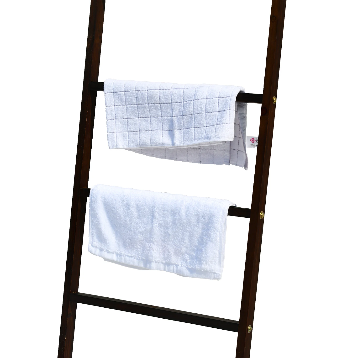 Foot Wall Leaning Blanket Ladder, Laminate Snag Free Construction (brown) Farmhouse Home Decor, Decorative Blanket, Quilt, Towel