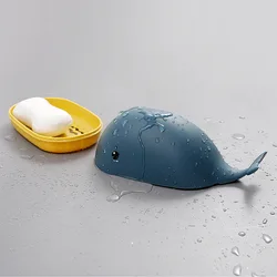 2023 new hot sell bathroom vanities storage holders cartoon soap box Whale shaped Soap holder Soap box
