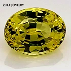Yellow Pulled Created Sapphire Loose Gemstones Yellow . Oval 8.9*6.84MM 2.59CT