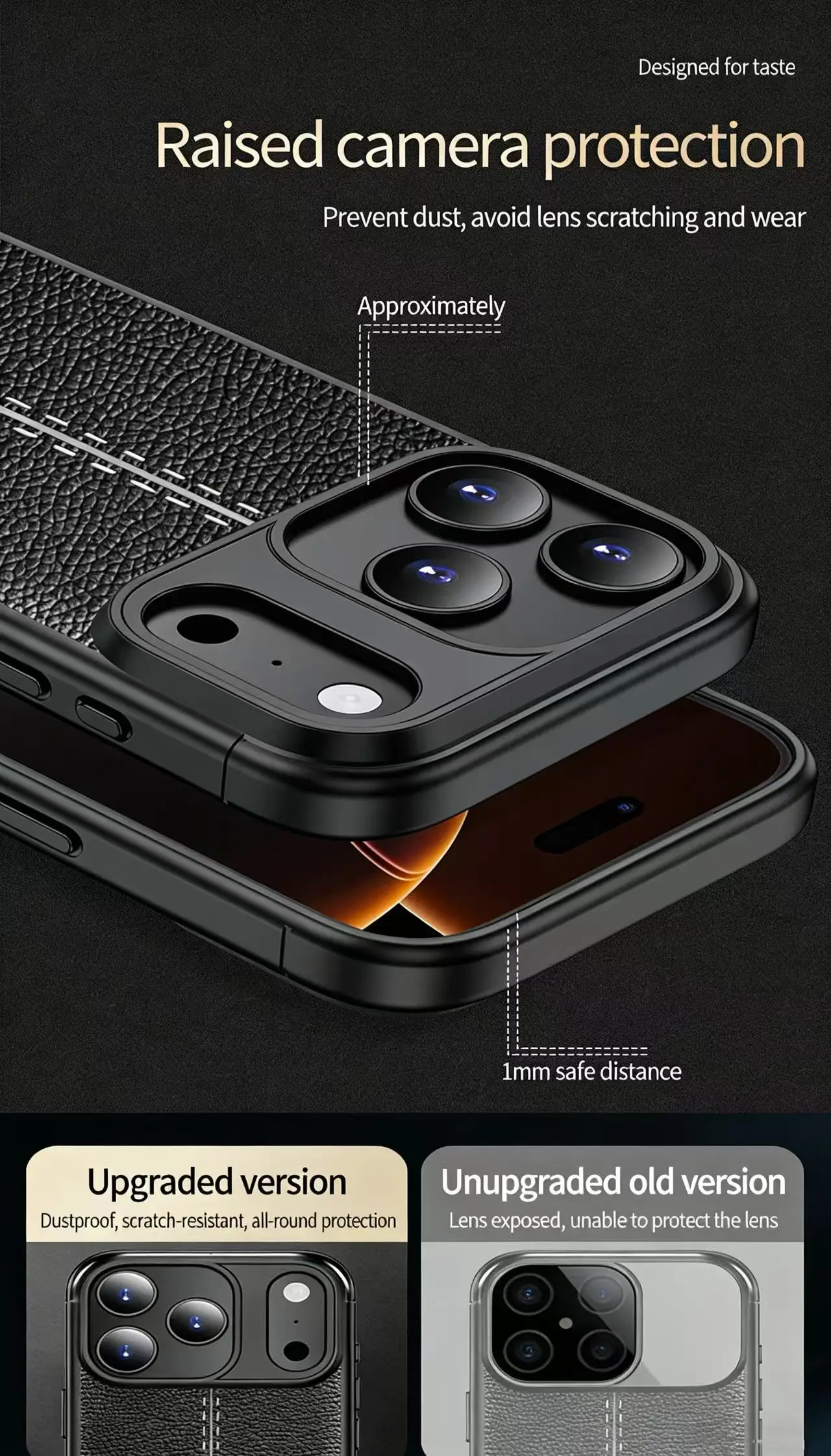 product premium leather feel anti fingerprint phone case with raised camera protection honeycomb cooling system for enhanced gaming-4