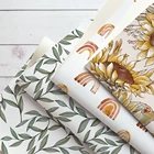Wholesale Vibrant Color Pretty Floral Custom Print Pure Pvc Faux Leather Bow Fabric