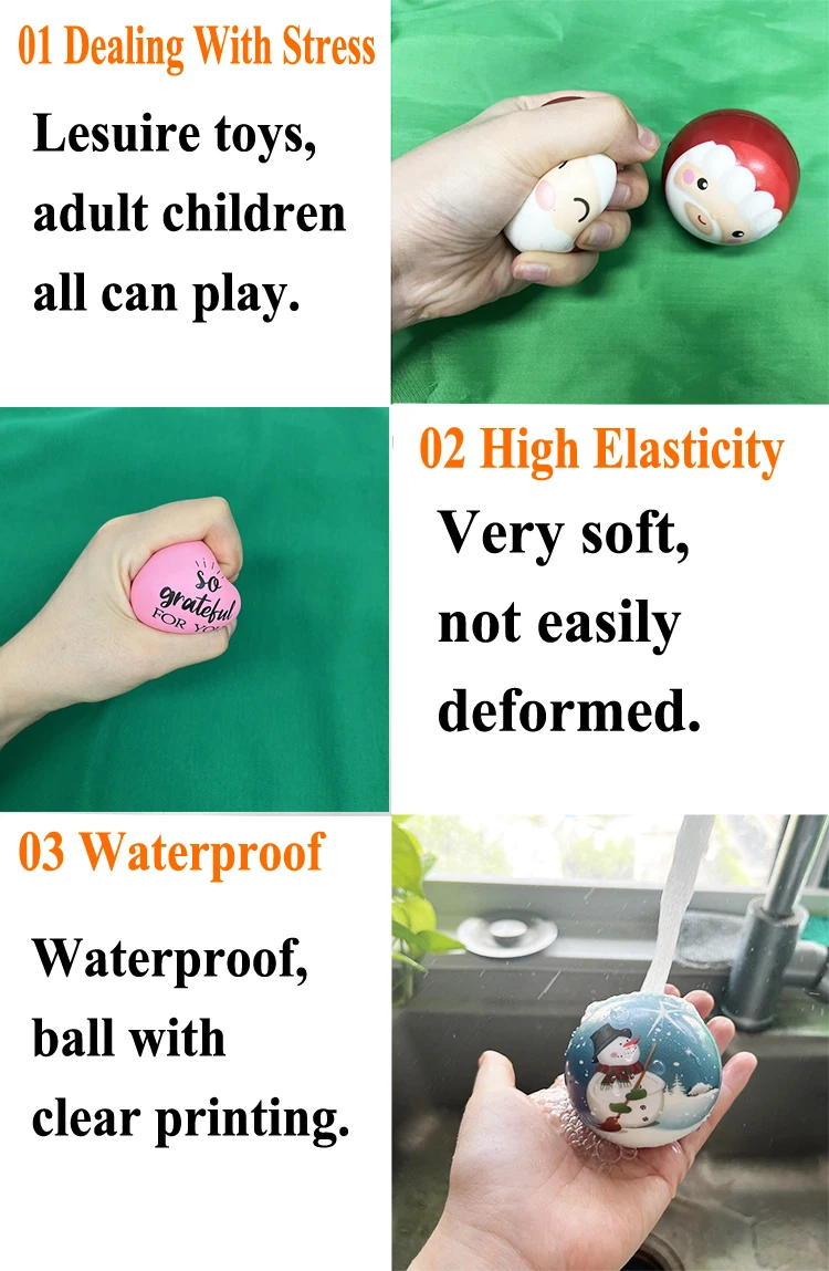 2023 Hot Sale Stretchy Rubber Novelty Stress Relief Toys Kids Adults Antistress Pu Squeeze Toys Ball  Antistress Ball