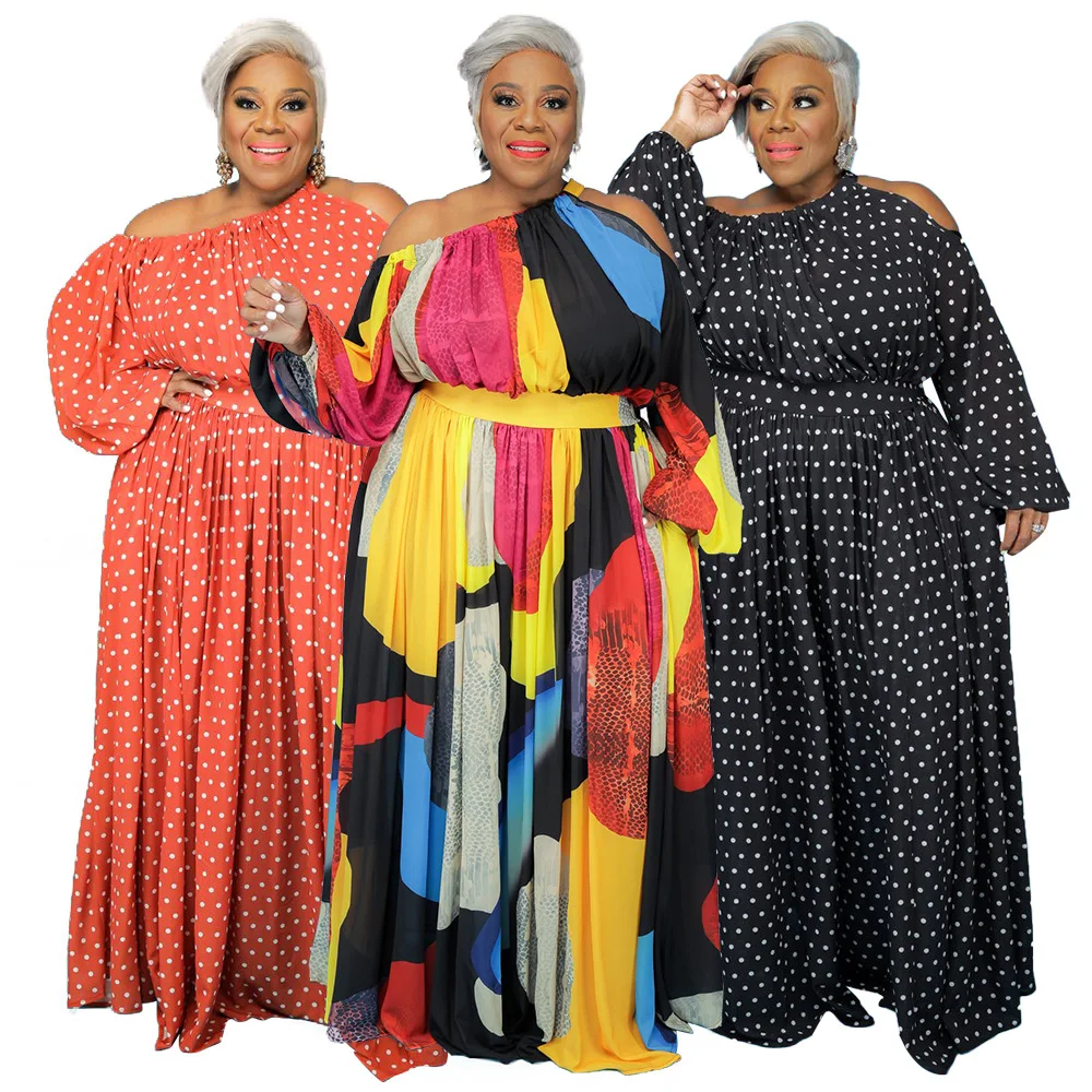 lantern sleeve plus size dress