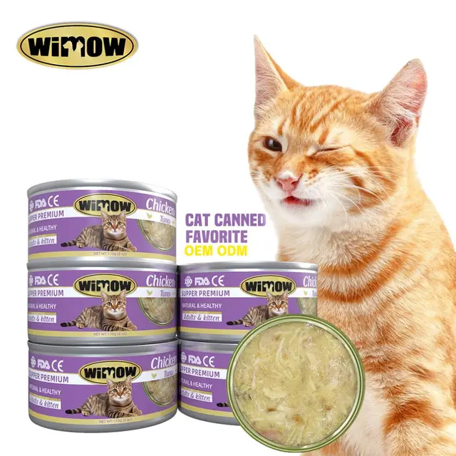 Factory  wimow 85g 170g  375g 400g  High Quality  Chicken krill tuna salmon Dog Cat Wet canned pet treats