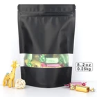 Packaging Zip Lock Bags Custom Packaging Resealable Matte Stand Up Pouch Plastic Zip Lock With Window Black Mylar Bags