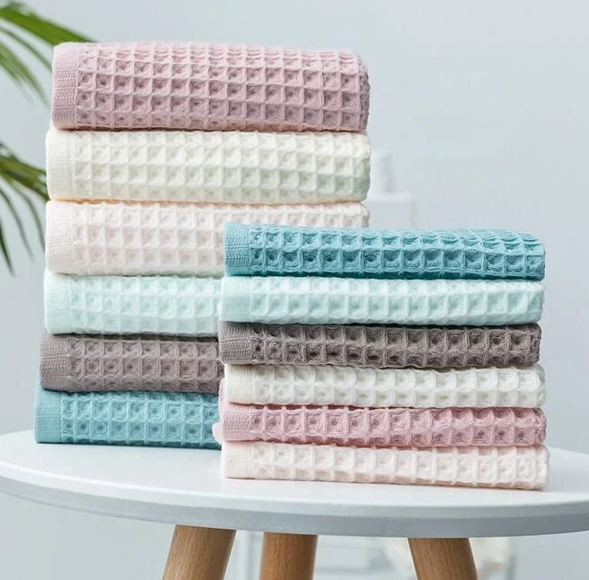 Soft Cotton Honeycomb Cellular Waffle Weave Baby Throw Thermal Blanket Swaddle Blanket for Couch Bed