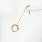 Long Gold Drop Earrings Earrings Long Tassel Pendant 14K Gold Plated Brass Circle Customized Jewelry Drop Earrings