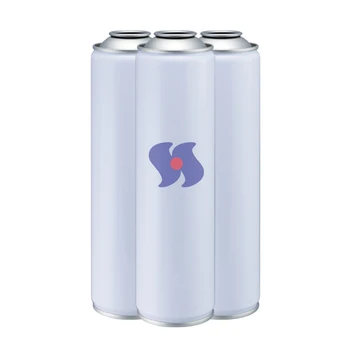 Round Shape Empty Aerosol Tin Cans With White Coating CMYK Printing Acceptable