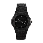 Quartz Watch Fashion Hip Hop18k Gold Plated Quartz Watch High Quality Colorful Rhinestone Alloy Watch