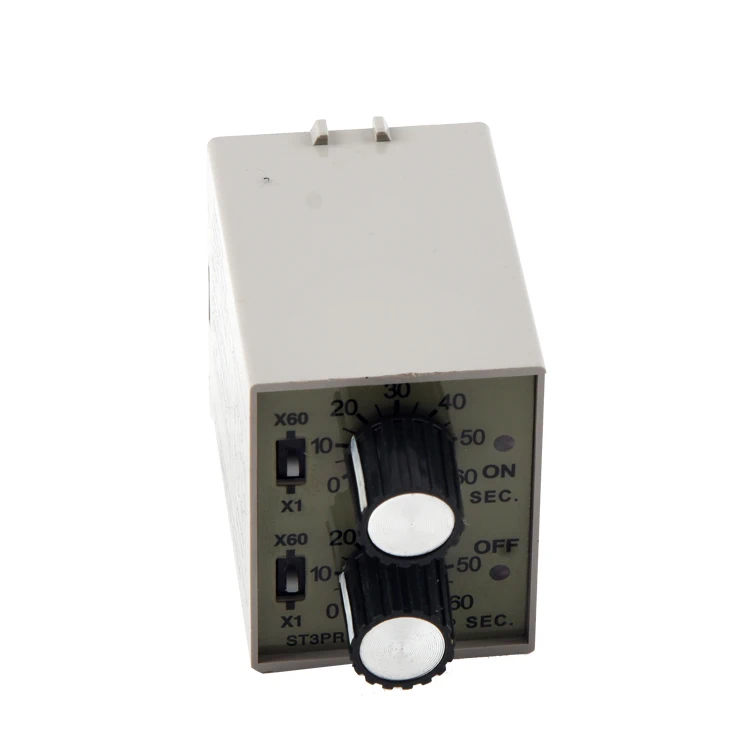 product st3pr electrical time relay counter relays knob timer relay with socket base-6