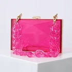 Evening Bag Fashion Custom Factory Price Evening Purse Clear Acrylic Square Box Bag