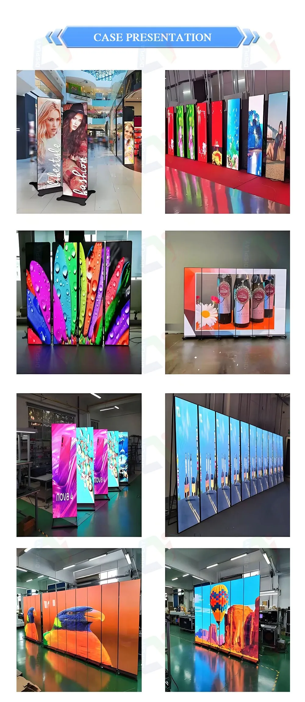 Factory High Quality Ultra-Thin Indoor LED Poster Display Screen Popular Advertising Video Wall and Display Machine for Private details