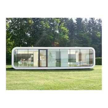 Expandable removable container house Apple cabin with bathroom bed glass room space capsule