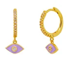 Cz Drop Earring Earrings Gemnel 925 Sterling CZ Silver Jewelry Evil Eyes Pendant Fashion Drop Earring