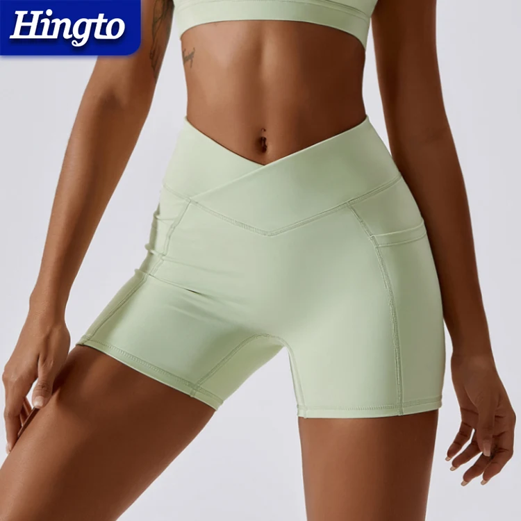 High waisted workout shorts yoga biker running gym wear shorts women activewear shorts for women scrunch butt short