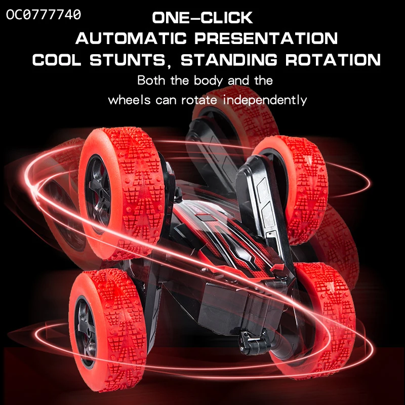 New arrival rotation remote control custom 360 flip rc rolling stunt car toy