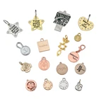 Charm Wholesale Engraved Brand Logo Metal Tags Scutcheon Custom Charm Pendant For Jewelry