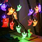 Light Party Lights Battery Operated Transparent Ghost Shape Led Light Halloween Garden Party String Lights