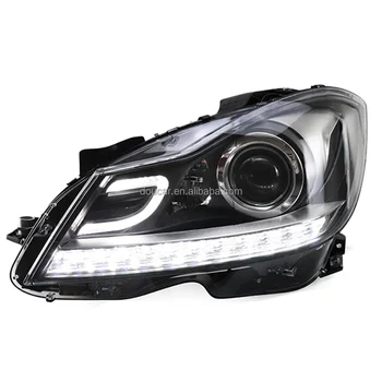 DOUCAR BENZ headlights for C CLASS 2012-2014 W204 C200 C260 C300 LED head lamps DRL laser head lighting system