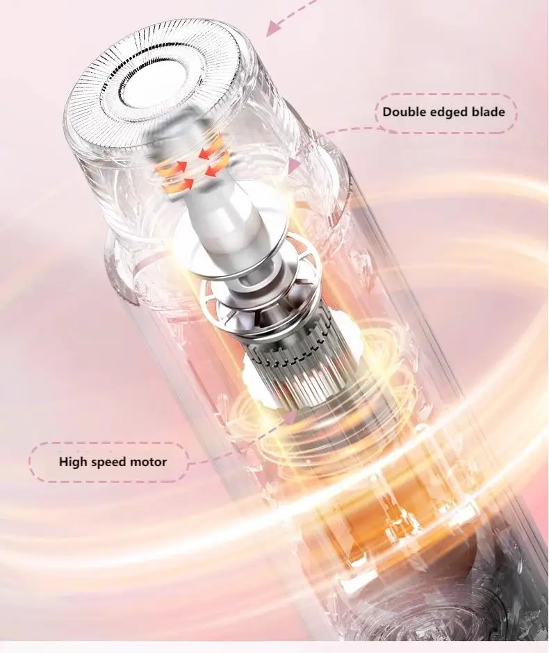 2-in-1 Electric Shaver for Women with 90 Min Working Time and 400mAh Battery - Full Body Double Headed Trimmer