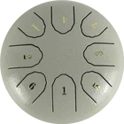 Drum Tongue Drum Steel Tongue Percussion Drum Instruments 6 Inches 8 Tones Steel Drum Tongue Handpan Drum