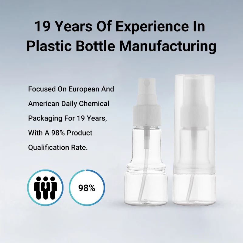 Wholesale Airless Pump Dispenser Plastic Bottle With Fine Mist Nozzle 30ml PET Cosmetic Spray Bottle for Facial Skincare factory