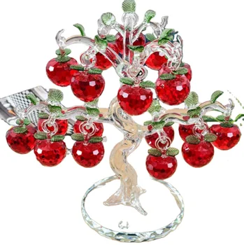 large crystal apples red crystal apple paperweight apple tree crystal