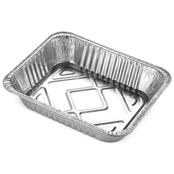 Laixin Disposable Takeaway Deep Turkey Bbq Pan Rectangle Container Aluminum Foil Tray