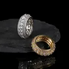 Diamond Ring Rings Dropshipping Jewelry Diamond Hip Hop Iced Out Ring Brass Bling CZ Rings Gold Plated