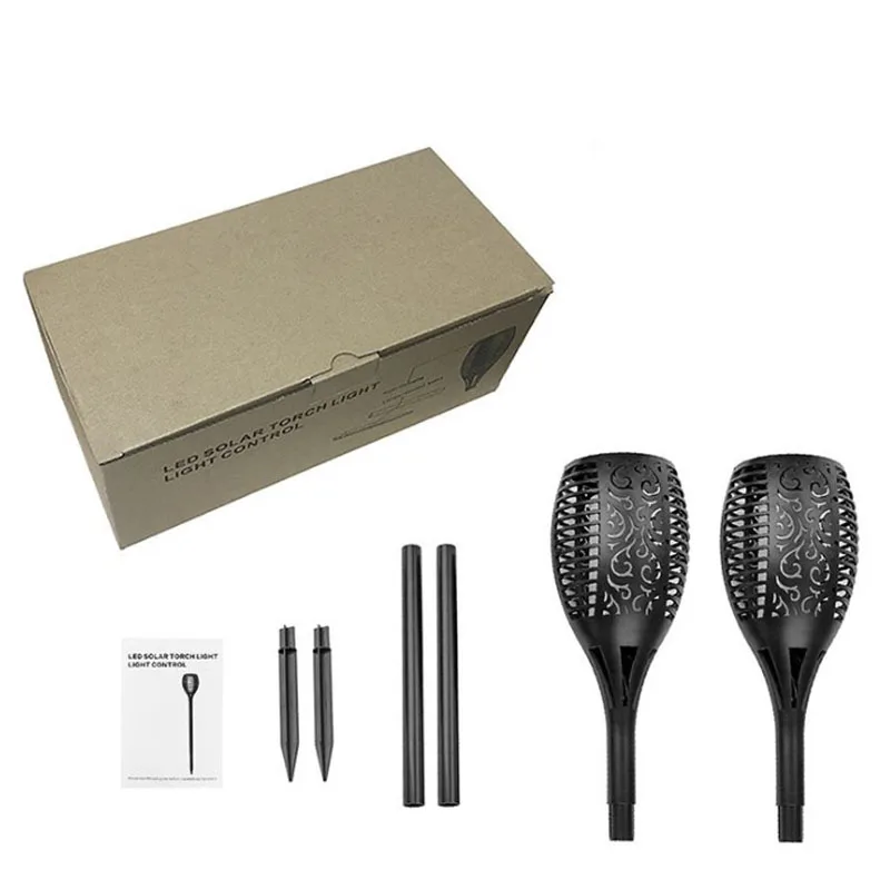 Outdoor Waterproof 96 LED Dancing Landscape Decoration Solar Flickering Flame Garden Light Solar Flame Torch