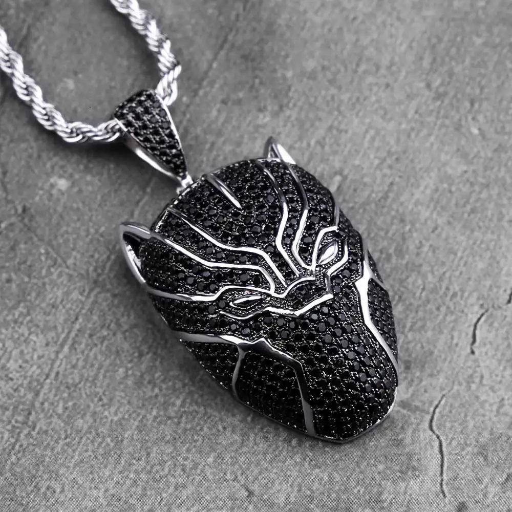 black panther diamond necklace