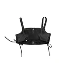 Vest Faux Leather Wrapped Chest Sling Spring New Lace-up Sexy PU Leather Waistcoat Vest