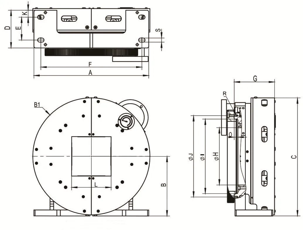 Pneumatic Power Chuck with 3 Years Warranty 230mm Claw Stroke and 2KN Clamping Force for Pipe Cutting Machine