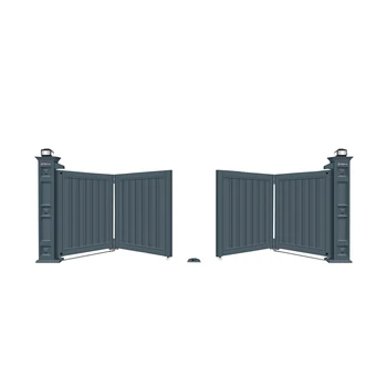 Aluminum Fence Panel Gate Automatically Aluminium Pedestrian Villa Gate Fence Decorations Gate