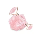 Facial Massager Pink Crystal Jade Roller Facial Massager Facial Scraping Artifact