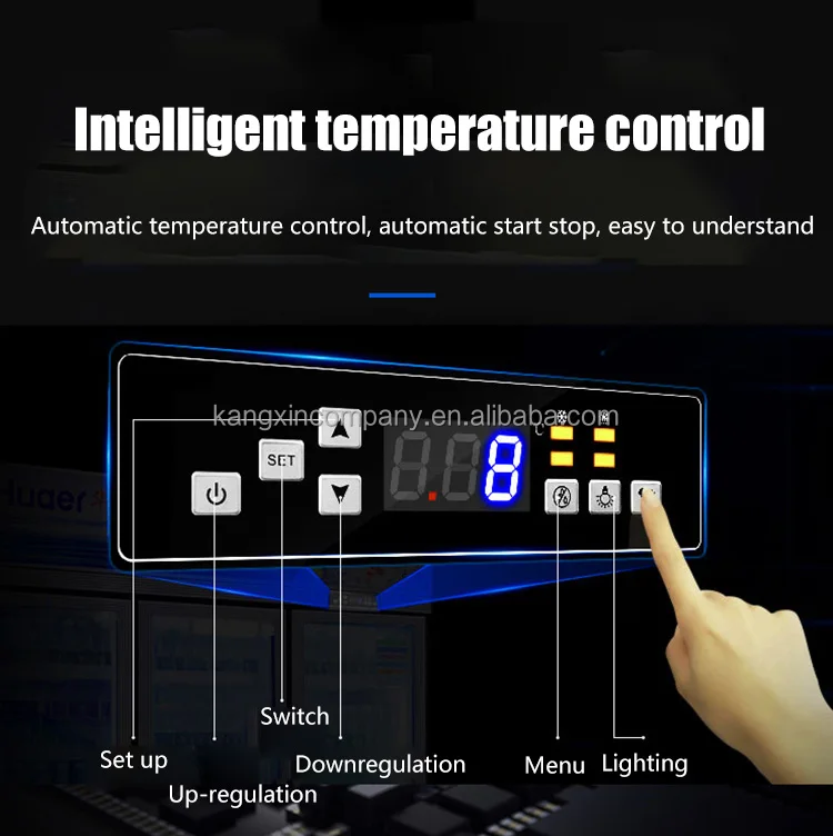 Insulating Glass Vertical Cooling Display Wine Juice Drink Soda