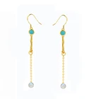 Earrings Diamond Tassel Earrings Vertical Tassel 18k Gold Plated Zircon Zircon Real Silver Drop Long Earrings