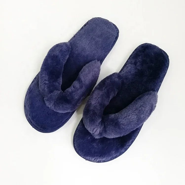 mens fluffy flip flops