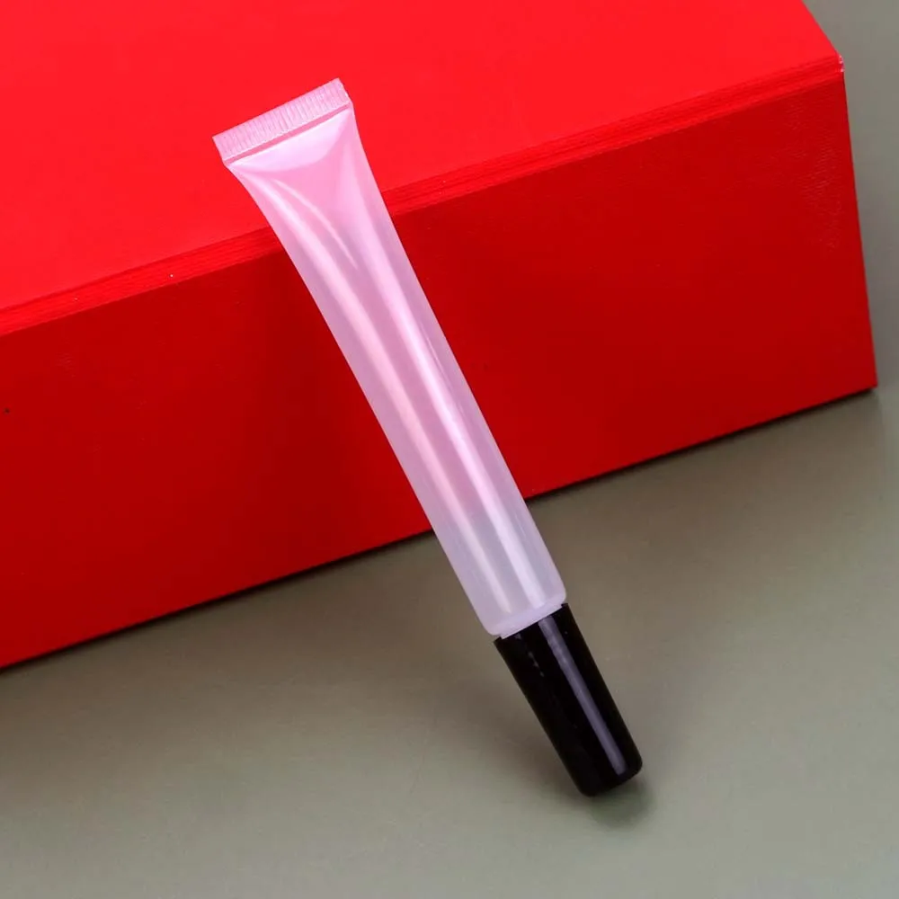 product 15ml hot sale clear lip glaze tube hose slim cosmetic plastic tube lip gloss lip glaze plastic hose-30