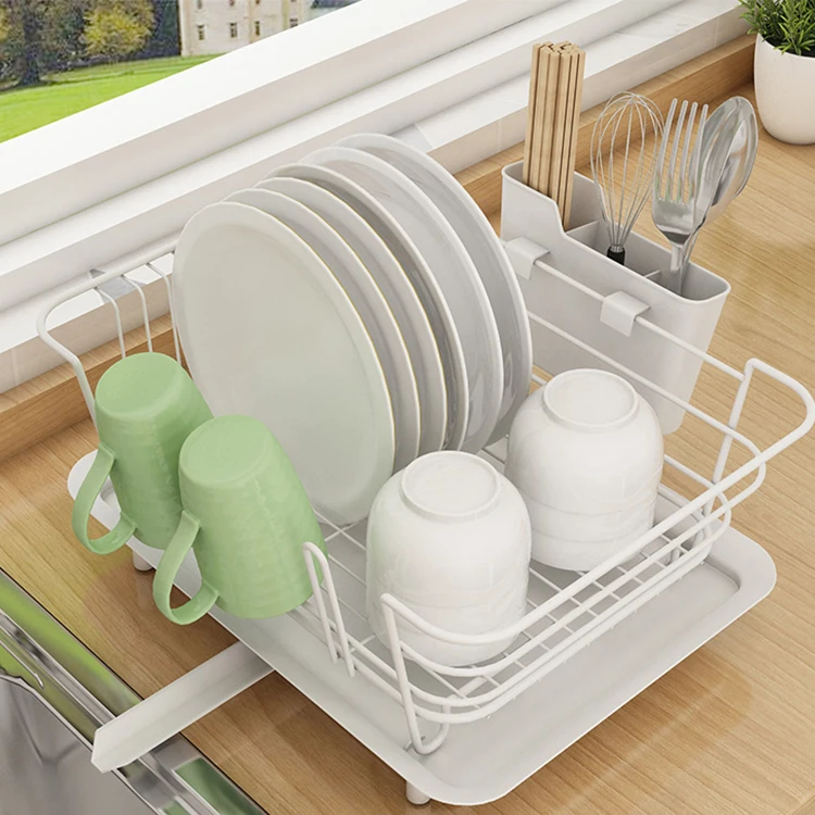 Kitchen Tableware Drain Rack Dish Drying Rack Storage Mug Basket Holders