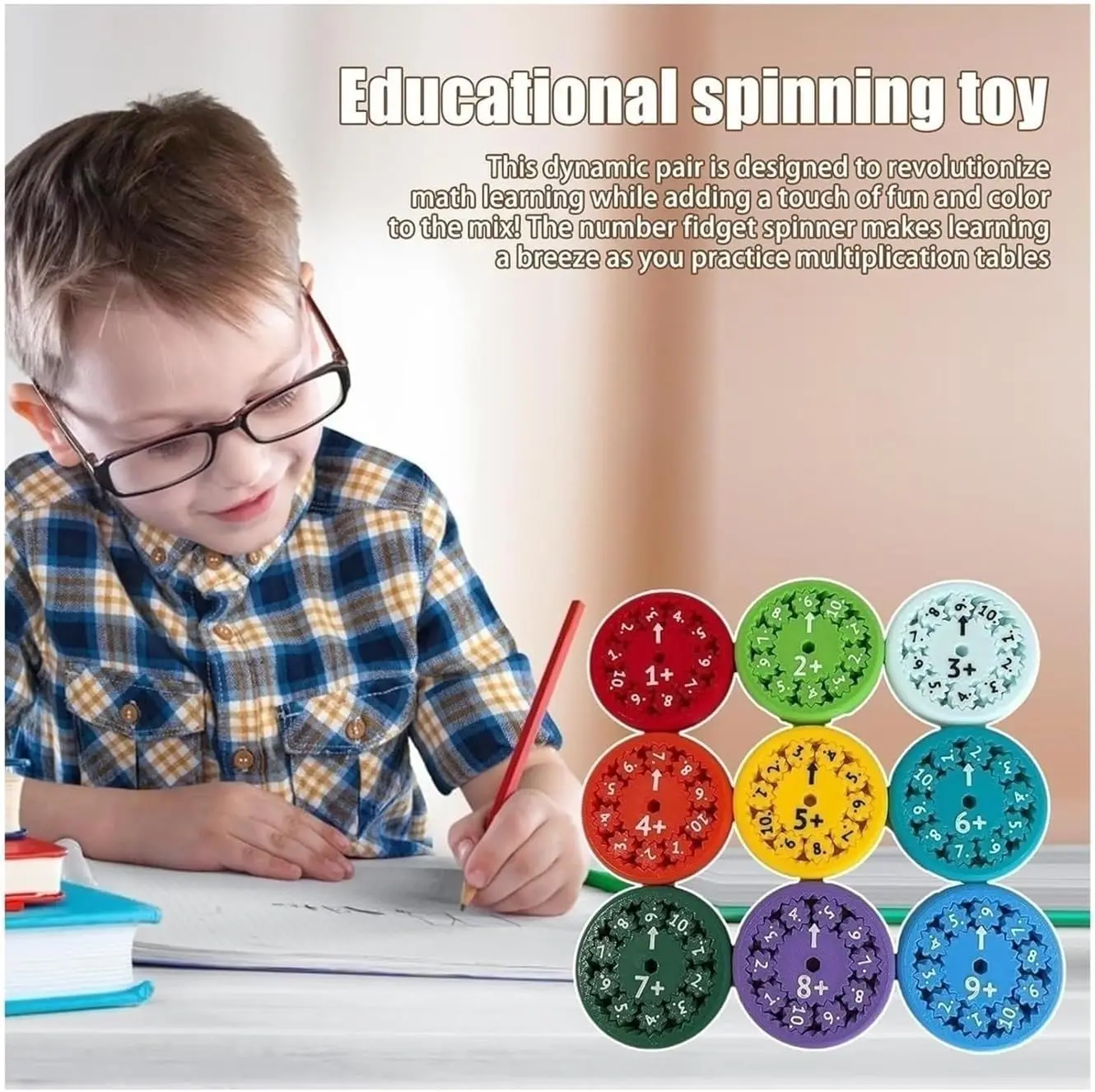 Montessori Math Educational Plastic Spinner Toys Anti Stress Fidget Toys Spinners Math Fidget Spinner Toys for Kids