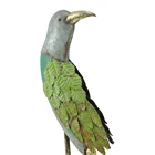 Metal Decoration Metalmetal Hengfa Metal Animal Bird Metal Seasonal Garden Decoration Metal Table Decor Green Bird