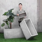 Flower Material Light Weight High Quality Garden Big Cement Flower Pot Planter Outdoor And Indoor