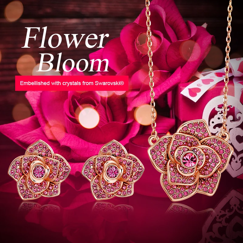 Flower Jewelry Set Necklace Design Wholesale Jewelry