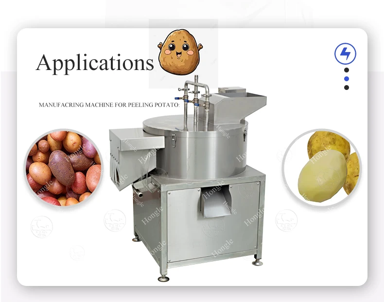 Heavy-Duty Electric Potato & Sweet Potato Peeler Cutter Machine Easy-to-Operate for Fruit & Vegetable Manufacturing details